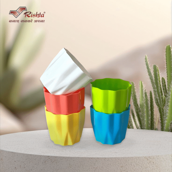 Rishta® Lotus Planter Pot - Set of 5pc