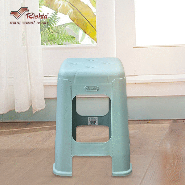 Rishta® Leather Stitch Plastic Stool