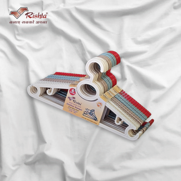 Rishta® 502 Heavy-Duty Red Plastic Clothes Hanger